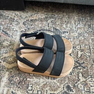 Reef Little Water Vista Sandals- Black/Tan- 7/8